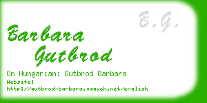 barbara gutbrod business card